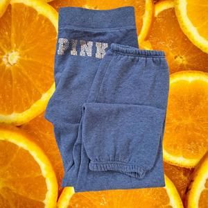 Pink 3/4 Gray Sweatpants‎ with Live Pink on the Back Size XS